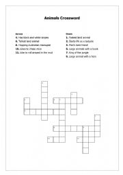 English Worksheet: Animals wordsearch