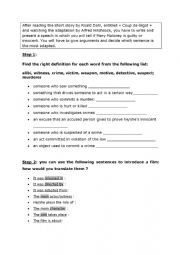 English Worksheet: Lamb to the slaughter