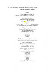 English Worksheet: Song My Girl