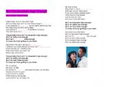 English Worksheet: SONG: Aint No Mountain High Enough 