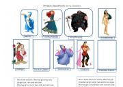English Worksheet: Physical description : Disney characters