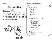 Reading comprehension for Phonics