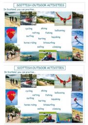 English Worksheet: Outdoor activities