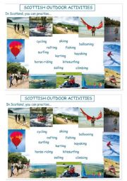 English Worksheet: Outdoor activities