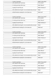 English Worksheet: Find someone who - Future forms