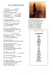 English Worksheet: Feel by Robbie Williams