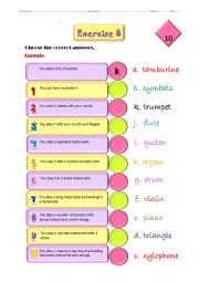 English Worksheet: Instrument 7