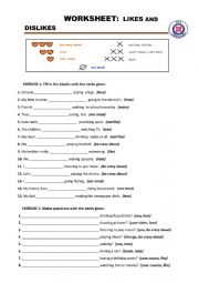 English Worksheet: Likes Dislikes