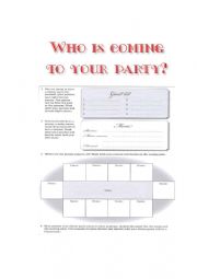 Who is coming to your party?