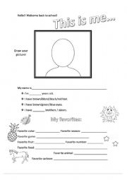 English Worksheet: Hello Class