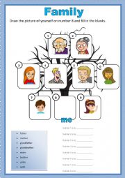 English Worksheet: Family