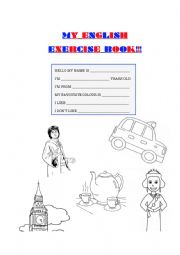 English Worksheet: My English Exercise Book Cover