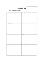 English Worksheet: CHARACTERS