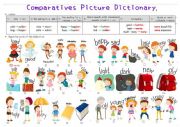 English Worksheet: Comparatives Picture Dictionary