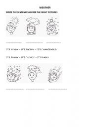 English Worksheet: WEATHER