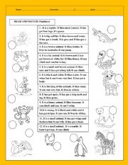 English Worksheet: Animals