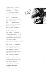 English Worksheet: Elvis Presley Song - a listening exercise