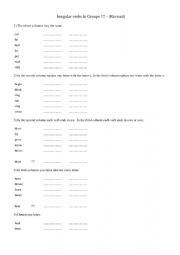 English Worksheet: Irregular Verbs In Groups (revised: 18/2/19)