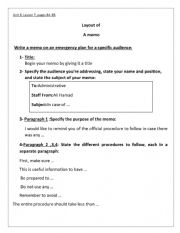 English Worksheet: memo