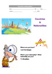 English Worksheet: Countries and Nationalities