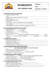 English Worksheet: mixed language worksheet