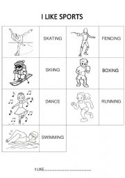 English Worksheet: Sports