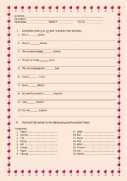 English Worksheet: The articles - Using a or an