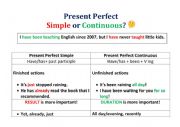 English Worksheet: Present Perfect Simple or Present Perfect Continuous