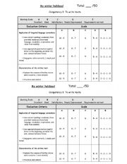 English Worksheet: Correction grid