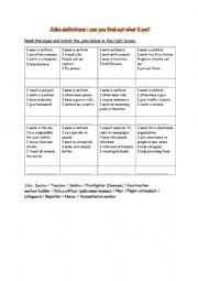 English Worksheet: Jobs definitions