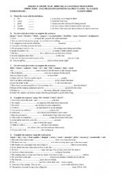 English Worksheet: A Vocabulary Quiz