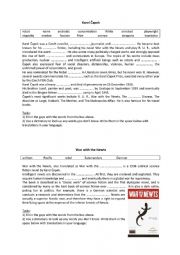 English Worksheet: Karel Čapek reading worksheet