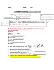 Dictionary activity