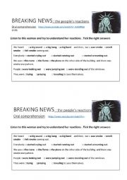 English Worksheet: Breaking news part 3