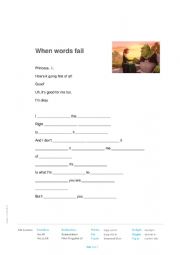 English Worksheet: Gapfiller, Shrek 