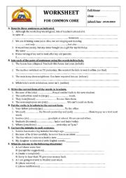 English Worksheet: mixed language