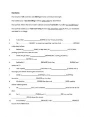 English Worksheet: Mixed Tenses