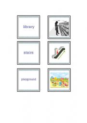 English Worksheet: School rooms flashcards