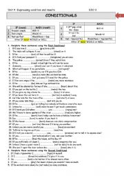 English Worksheet: Expressing cause and result through Conditional sentences