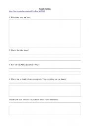 English Worksheet: National Geographic South Africa