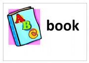 English Worksheet: school things flashcard