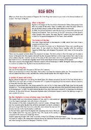 English Worksheet: Big Ben