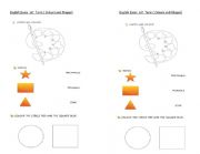 English Worksheet: colours and shapes