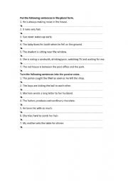 English Worksheet: Exercises