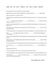 English Worksheet: RAGN BONE MAN - HUMAN - Listening test