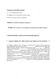 English Worksheet: discuss and comment