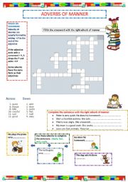 Adverbs of manner crossword