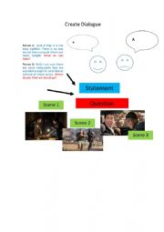 English Worksheet: Movie Scene Dialogue 
