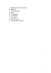 English Worksheet: travel phrases