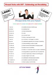 English Worksheet: Phrasal Verbs About Celebrating and Socialising